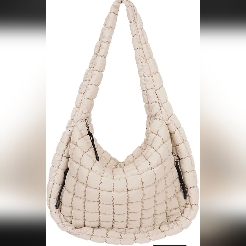 Cream Quilted Shoulder Bag NWT